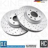 FOR VW TOUAREG 3.6 V6 FRONT REAR DRILLED BRAKE DISCS PADS WIRES 360mm 330mm