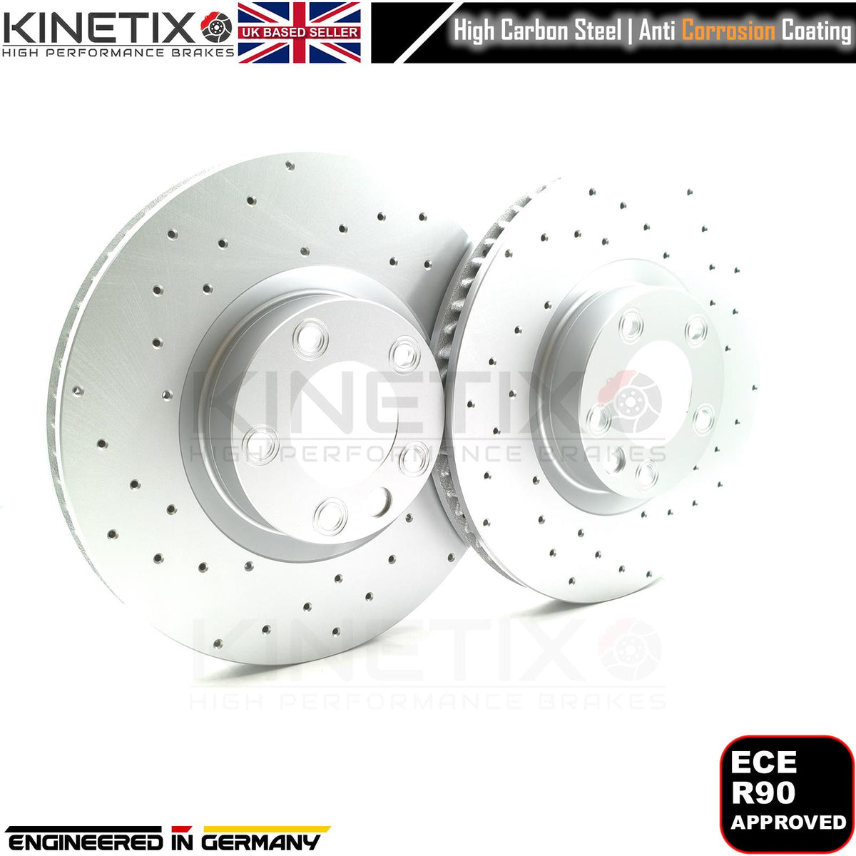 FOR PORSCHE CAYENNE 3.0 DIESEL DRILLED FRONT BRAKE DISCS PADS SENSORS 360mm