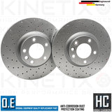 FOR PORSCHE CAYENNE 3.6 GTS DRILLED FRONT BRAKE DISCS TEXTAR PADS SENSORS 360mm