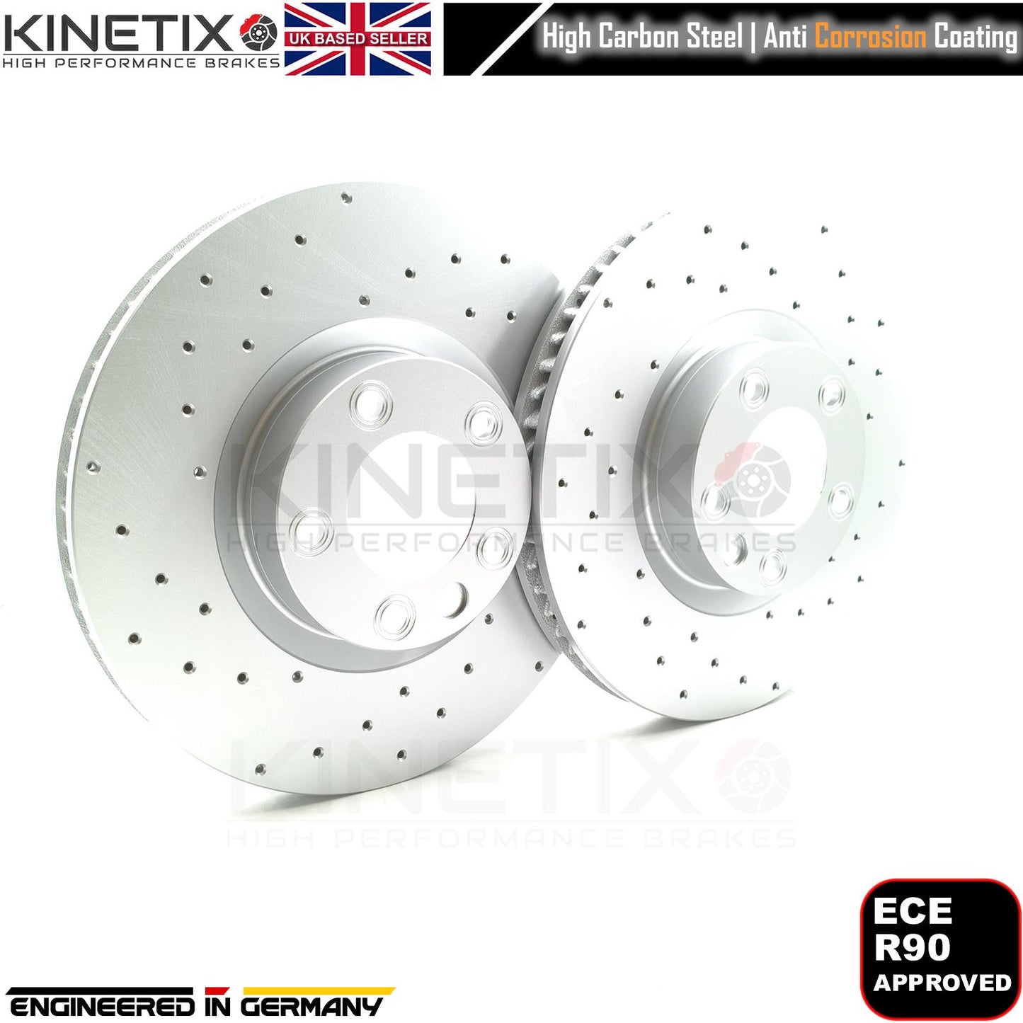 FOR PORSCHE CAYENNE 4.8 S FRONT REAR DRILLED BRAKE DISCS PADS WEAR SENSORS