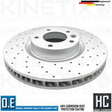 FOR PORSCHE CAYENNE 3.6 DRILLED FRONT BRAKE DISCS PADS WEAR WIRE SENSORS 360mm