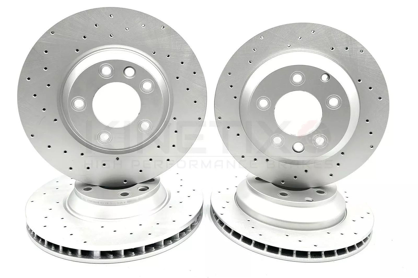 FOR PORSCHE CAYENNE 4.2 S FRONT & REAR DRILLED BRAKE DISCS PADS WIRE SENSORS