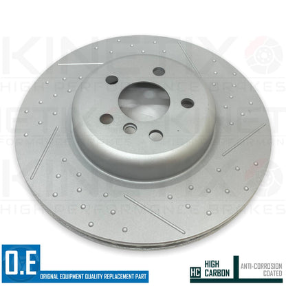FOR BMW i4 eDrive35 G26 M SPORT DIMPLED GROOVED FRONT REAR BRAKE DISCS 348m 345m