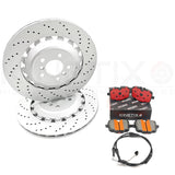 FOR BMW M5 F10 COMPETITION 11-16 REAR BRAKE DISCS CERAMIC PADS & SENSOR 396mm