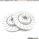 FOR BMW M6 F06 F12 F13 COMPETITION 12-18 FRONT BRAKE DISCS CERAMIC PADS & SENSOR