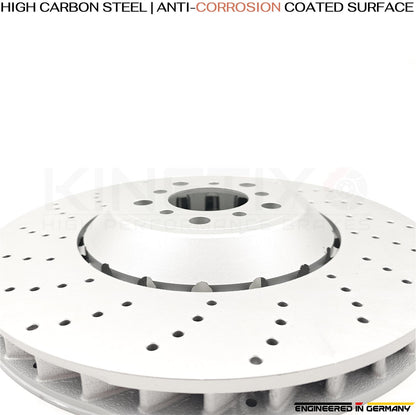 FOR BMW M6 F06 F12 F13 2013-18 CROSS DRILLED FRONT REAR BRAKE DISCS 400mm 396mm