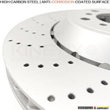 FOR BMW M6 F06 F12 F13 COMPETITION FRONT LEFT RIGHT DRILLED BRAKE DISCS 400mm
