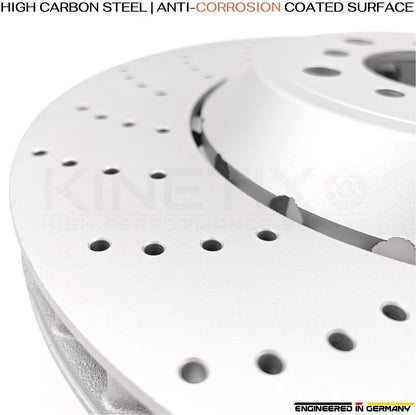 FOR BMW M5 F10 (2011-2016) CROSS DRILLED FRONT REAR BRAKE DISCS 400mm 396mm F/R