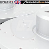 FOR BMW 6 SERIES E63 E64 635d M SPORT FRONT DRILLED BRAKE DISCS PADS SENSOR 348m