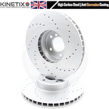 FOR BMW 5 SERIES 535d FRONT REAR DRILLED BRAKE DISCS PADS WIRE SENSORS 348m 345m