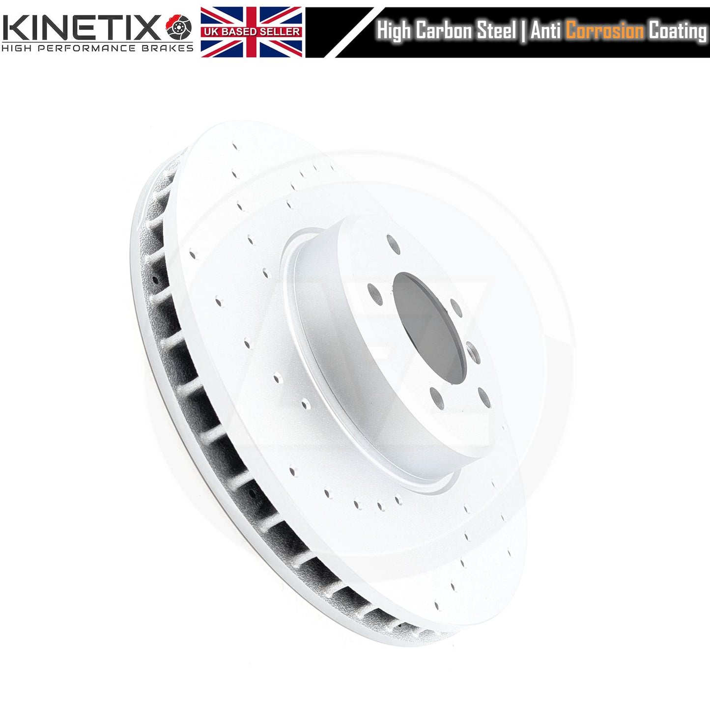 FOR BMW 550i 650i E60 E61 E63 E64 M SPORT FRONT DRILLED BRAKE DISCS PAIR 348mm