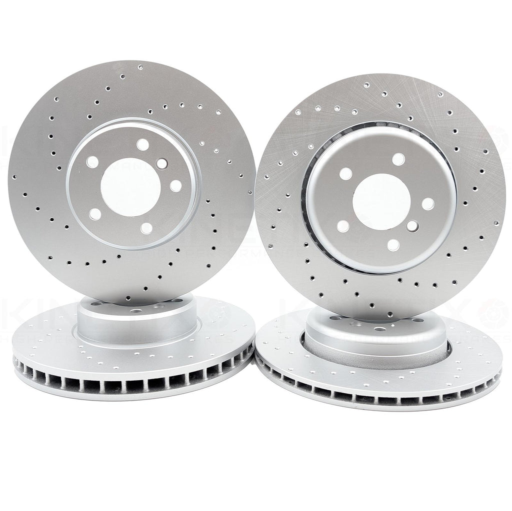 FOR BMW 535d 635d E60 E61 E63 E64 M SPORT FRONT REAR DRILLED BRAKE DISCS FR/RR