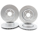 FOR BMW E60 E61 535d FRONT REAR DRILLED PERFORMANCE BRAKE DISCS PADS SENSORS