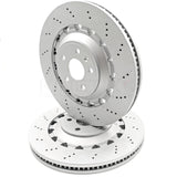 FOR AUDI TTRS (09-14) DRILLED FRONT REAR BRAKE DISCS 370mm 310mm 8J0615301K/E/F