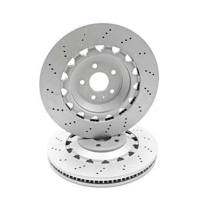FOR AUDI TTRS (09-14) DRILLED FRONT REAR BRAKE DISCS 370mm 310mm 8J0615301K/E/F