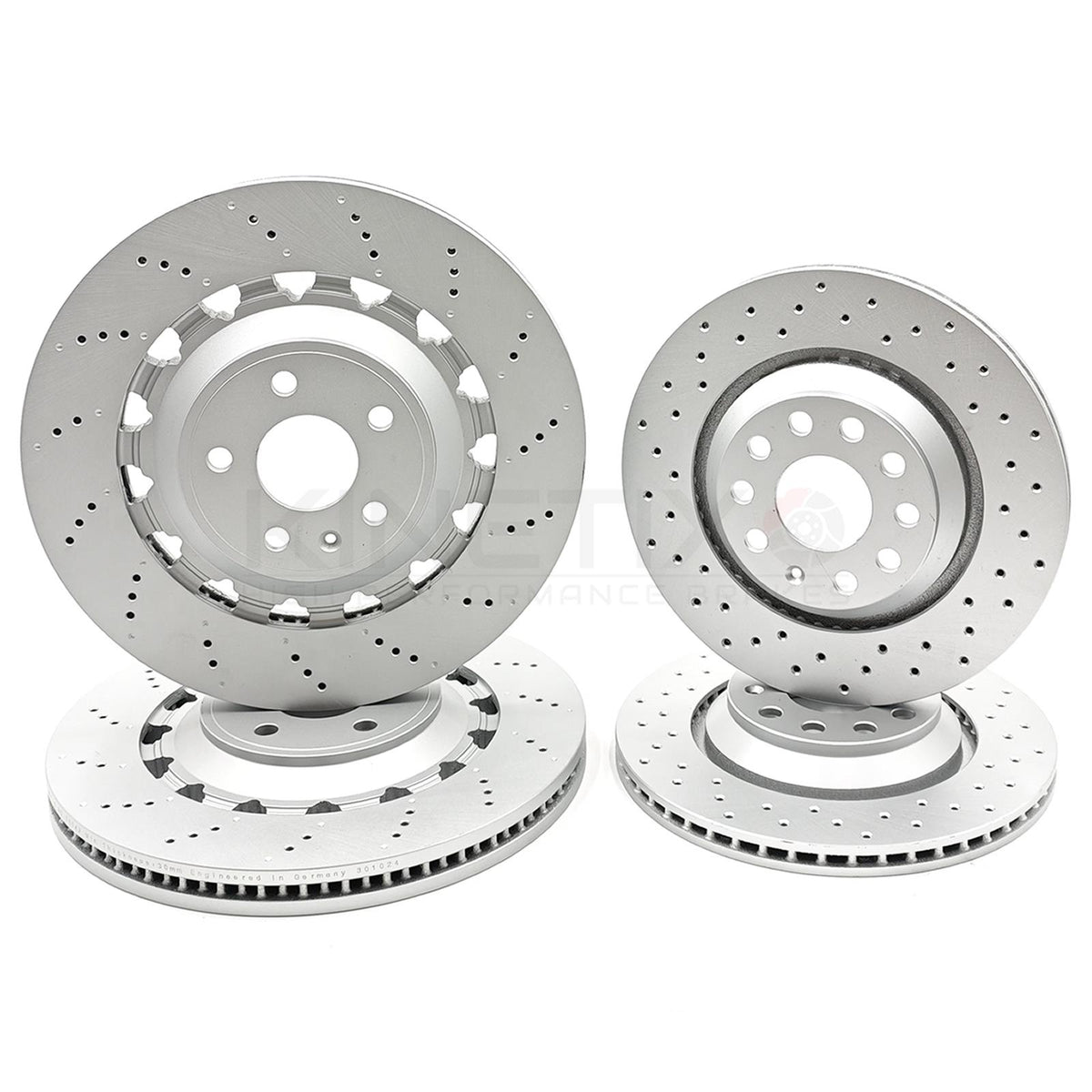 FOR AUDI TTRS (09-14) DRILLED FRONT REAR BRAKE DISCS 370mm 310mm 8J0615301K/E/F