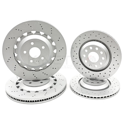 FOR AUDI TTRS (09-14) DRILLED FRONT REAR BRAKE DISCS 370mm 310mm 8J0615301K/E/F