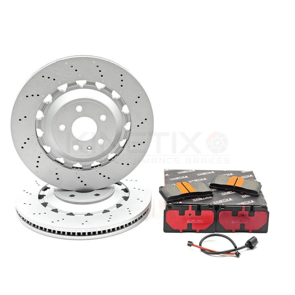 FITS AUDI TTRS (09-14) FRONT BRAKE DISCS PADS WIRE SENSORS 370mm 8J0615301E/K/F