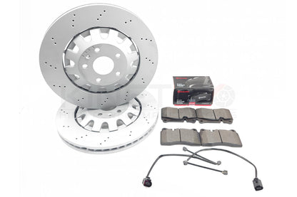 FOR CUPRA ATECA LEON FRONT DRILLED PERFORMANCE BRAKE DISCS BREMBO PADS 370mm