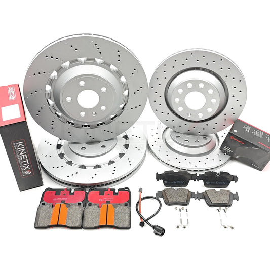 FITS CUPRA FORMENTOR LEON FRONT REAR BRAKE DISCS PADS & WEAR SENSORS 370mm 310mm