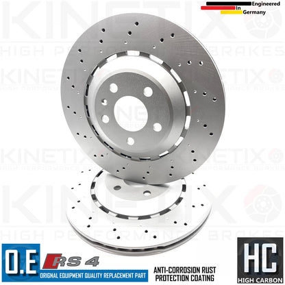 FOR AUDI RS4 4.2 V8 B8 DRILLED FRONT REAR BRAKE DISCS 365mm 330mm 2012-2015
