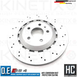 FOR AUDI RS4 4.2 V8 B8 DRILLED FRONT REAR BRAKE DISCS 365mm 330mm 2012-2015