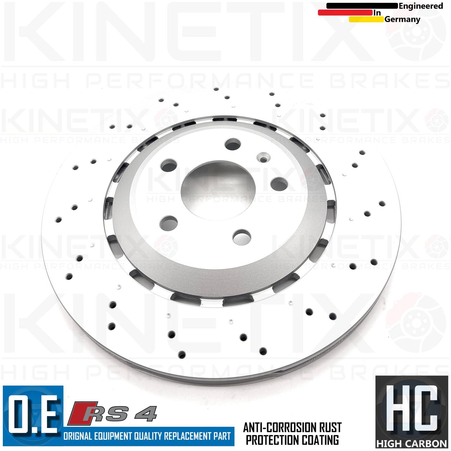 FOR AUDI RS4 4.2 V8 B8 DRILLED FRONT REAR BRAKE DISCS 365mm 330mm 2012-2015