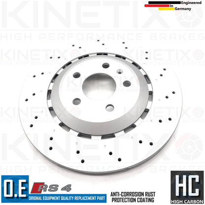 FOR AUDI RS4 4.2 V8 B8 DRILLED FRONT REAR BRAKE DISCS 365mm 330mm 2012-2015