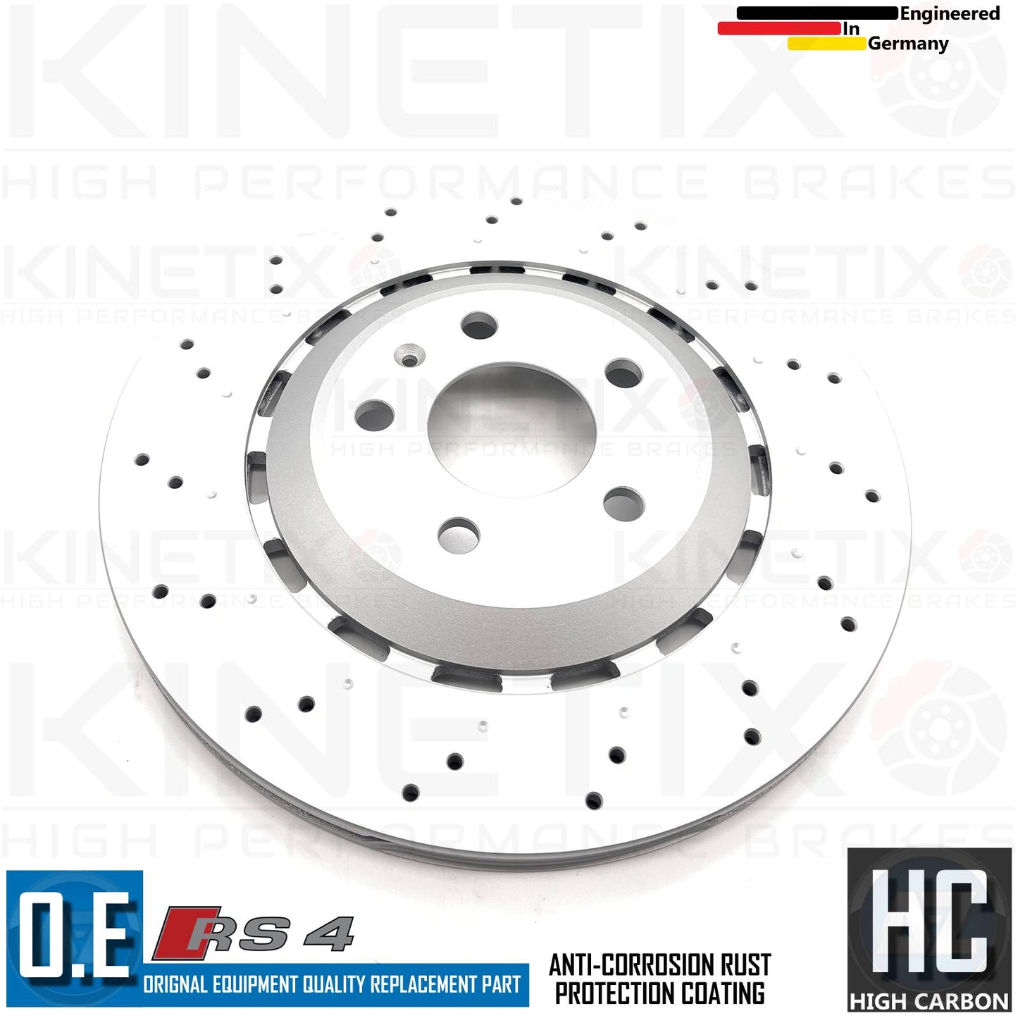 FOR AUDI RS4 B8 REAR BRAKE DISCS PAIR 330mm 8K0615601G 2012-2015