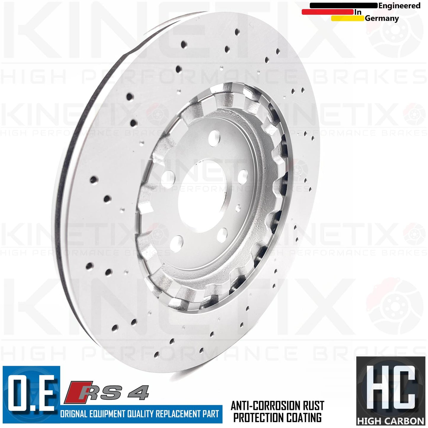 FOR AUDI RS4 B8 REAR BRAKE DISCS PAIR 330mm 8K0615601G 2012-2015