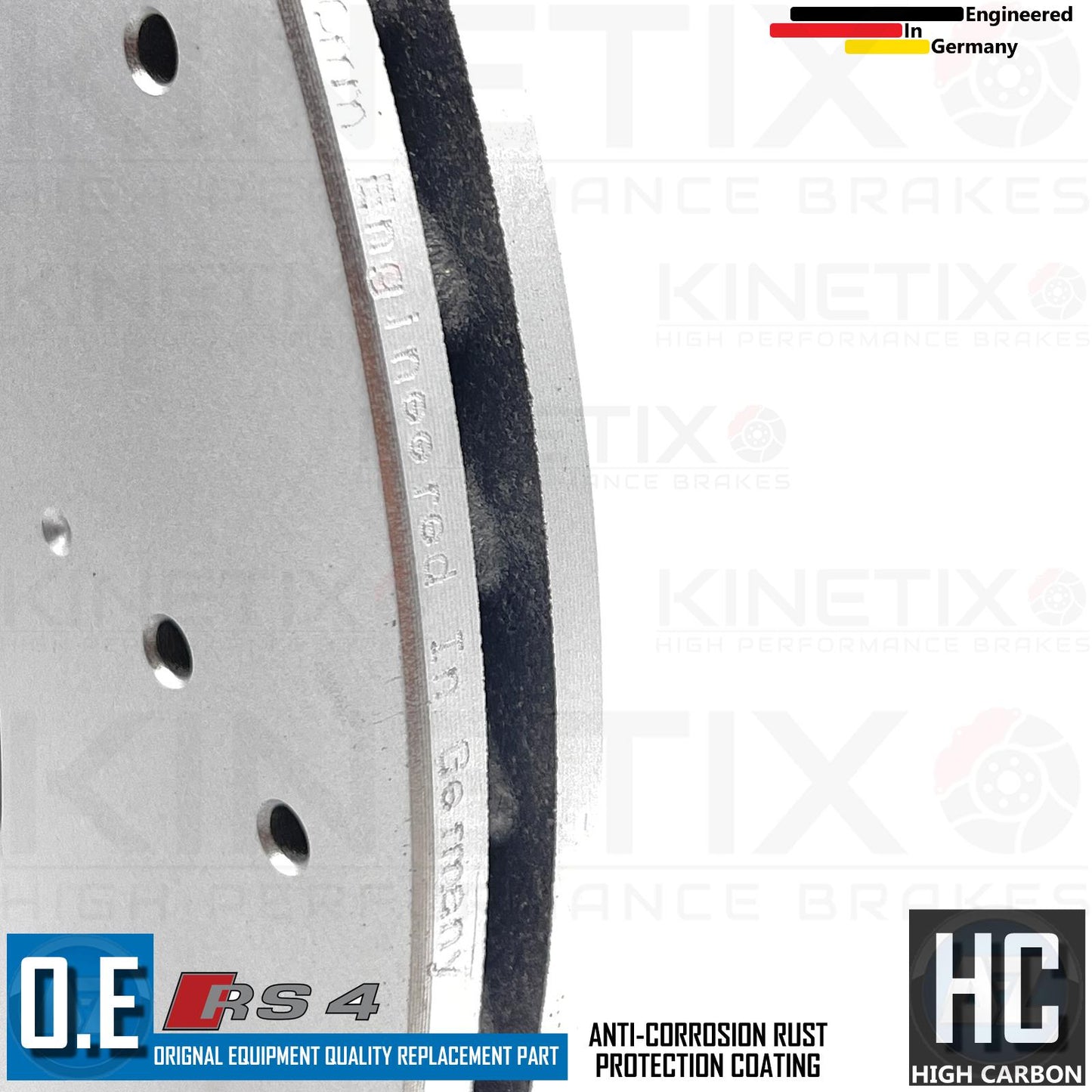 FOR AUDI RS4 B8 REAR BRAKE DISCS PAIR 330mm 8K0615601G 2012-2015
