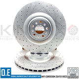 FOR BENTLEY CONTINENTAL GT FRONT CROSS DRILLED PERFORMANCE BRAKE DISCS 405mm