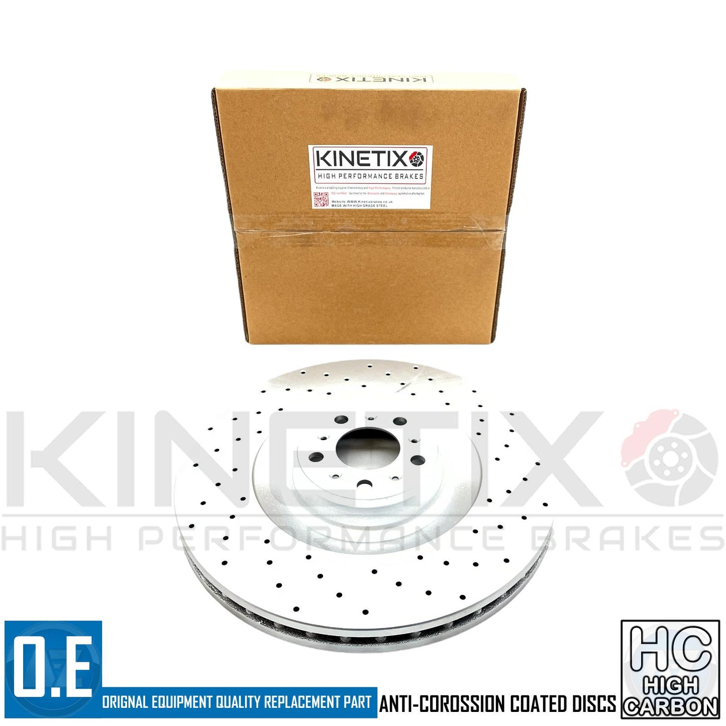FOR BENTLEY CONTINENTAL FLYING SPUR 6.0 FRONT DRILLED BRAKE DISCS PADS 405mm