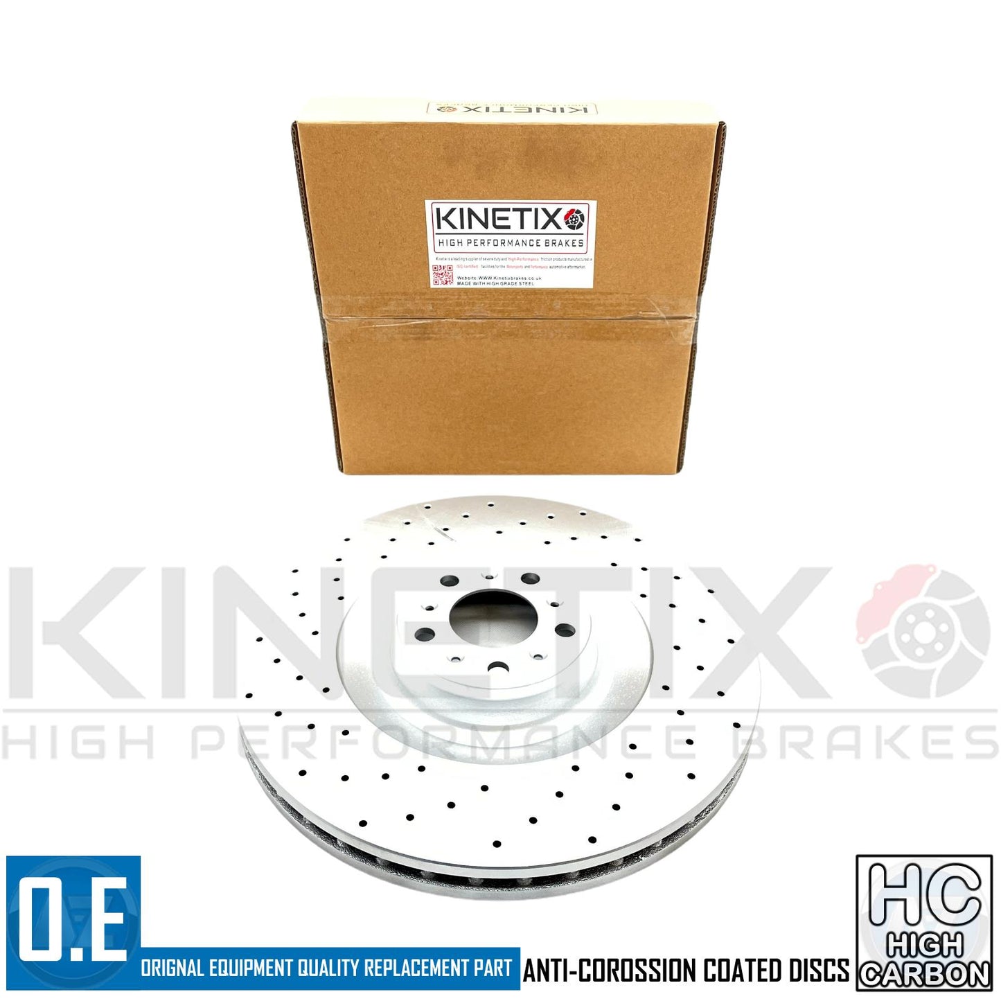 FOR BENTLEY CONTINENTAL FLYING SPUR 6.0 FRONT DRILLED BRAKE DISCS PADS 405mm