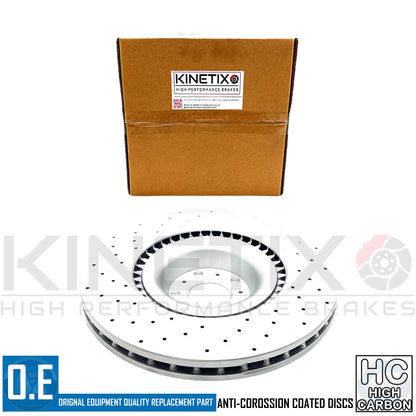 FOR BENTLEY CONTINENTAL FLYING SPUR 6.0 FRONT DRILLED BRAKE DISCS PAIR 405mm
