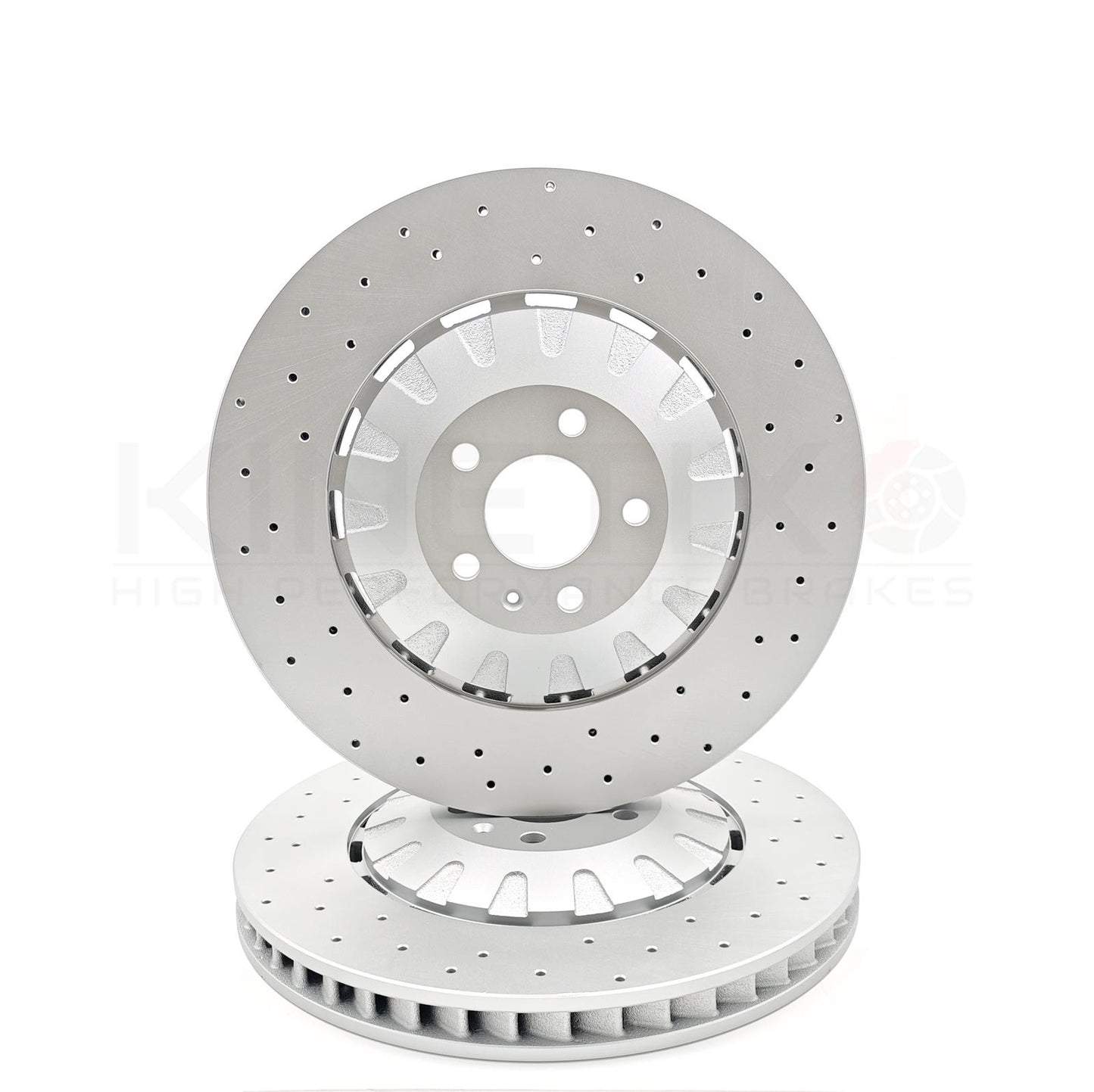 FOR AUDI SQ8 FRONT CROSS DRILLED PERFORMANCE HIGH CARBON BRAKE DISCS SET 400mm