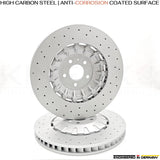 CROSS DRILLED FRONT BRAKE DISCS CERAMIC PADS FOR AUDI E-TRON GT S6 S7 S8 SQ7 SQ8