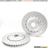 FOR AUDI S8 FRONT CROSS DRILLED BRAKE DISCS DELPHI PADS WEAR WIRE SENSOR 400mm