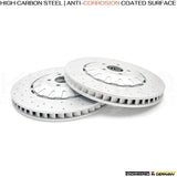 FOR AUDI SQ8 FRONT CROSS DRILLED HIGH CARBON BRAKE DISCS DELPHI PADS WIRES 400mm