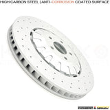 FOR AUDI A6 C8 45 TFSI FRONT CROSS DRILLED BRAKE DISCS DELPHI PADS SENSOR 400mm