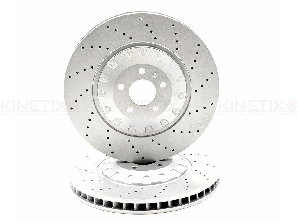 FOR AUDI SQ8 FRONT HIGH CARBON CROSS DRILLED BRAKE DISCS PAIR 400mm