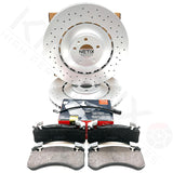 FOR AUDI S7 FRONT REAR DRILLED PERFORMANCE BRAKE DISCS APEC PADS 400m 356m