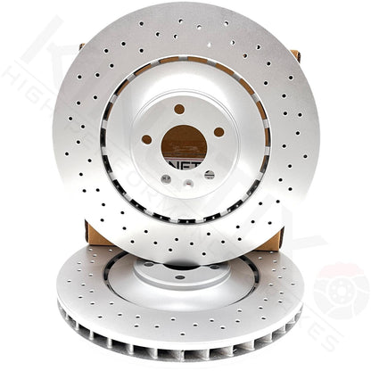 FOR AUDI S8 FRONT REAR CROSS DRILLED PERFORMANCE BRAKE DISCS 400mm 356mm FR RR