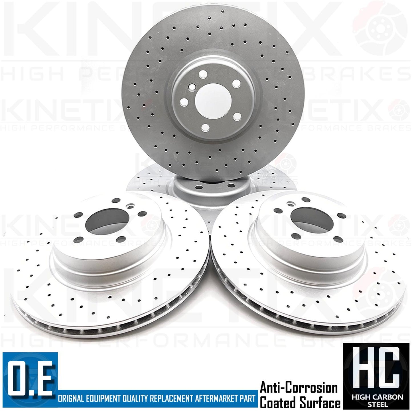 FOR BMW X5 X6 M50d 50i CROSS DRILLED FRONT REAR BRAKE DISCS ONLY 385mm 345mm