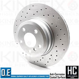 FOR BMW X5 X6 M50d 50i E70 E71 E72 F15 F16 DRILLED REAR BRAKE DISCS PAIR 345mm