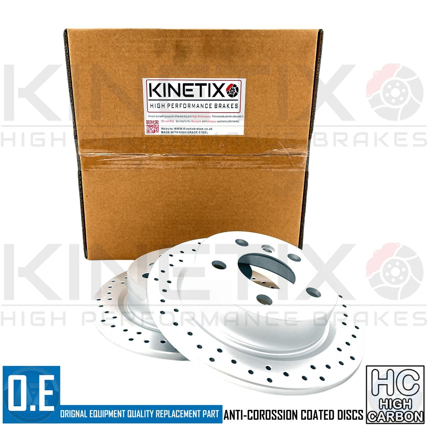 FOR MINI COOPER F54 F55 F56 F57 REAR CROSS DRILLED BRAKE DISCS PAIR 259mm