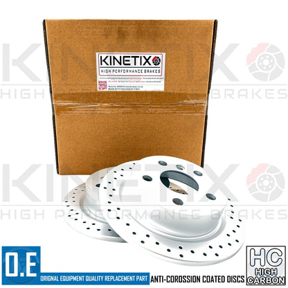 FOR MINI COOPER S F55 CROSS DRILLED PERFORMANCE REAR BRAKE DISCS PAIR 259mm