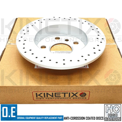 FOR MINI ONE D F55 CROSS DRILLED PERFORMANCE REAR BRAKE DISCS PAIR 259mm