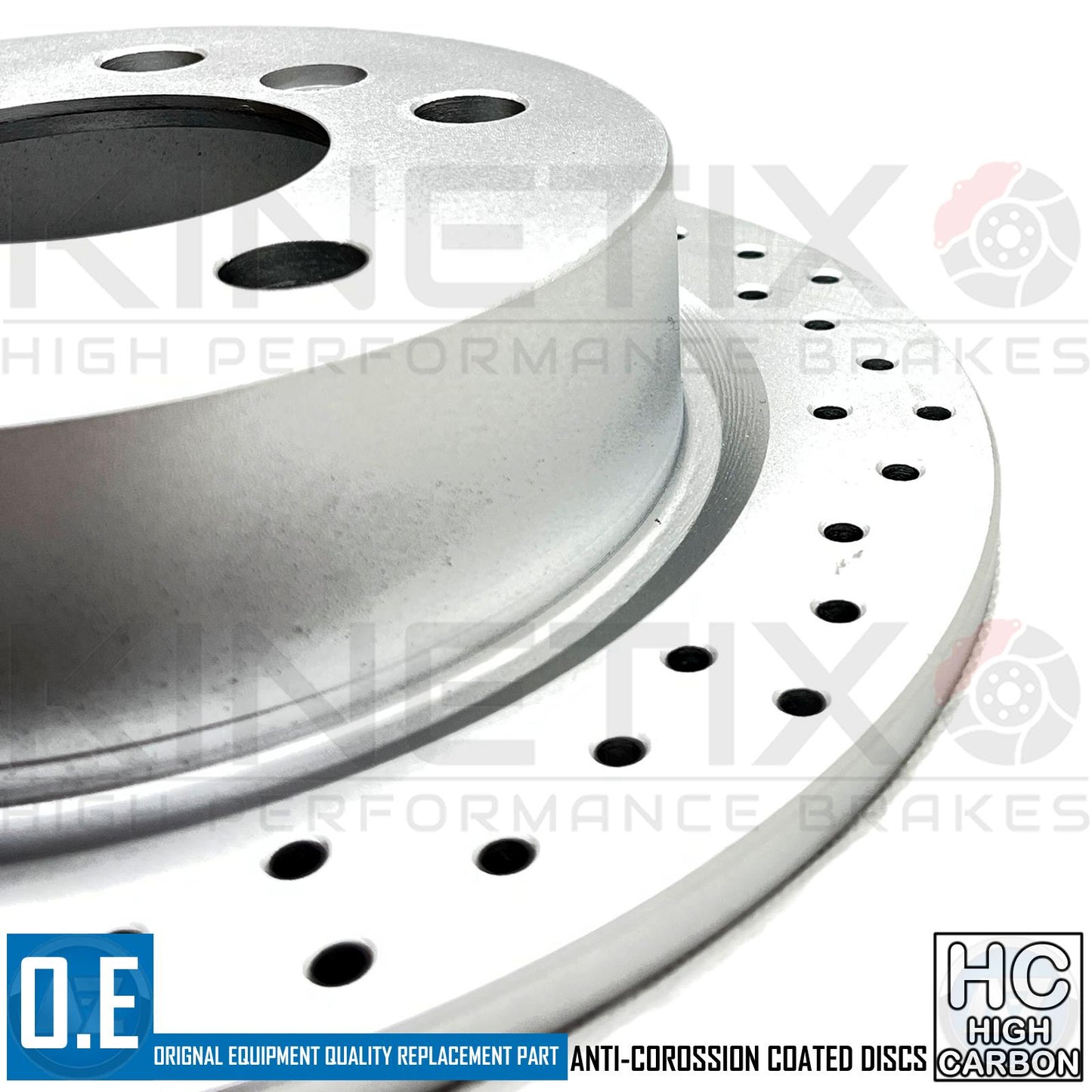 FOR MINI COOPER S F55 CROSS DRILLED PERFORMANCE REAR BRAKE DISCS PAIR 259mm