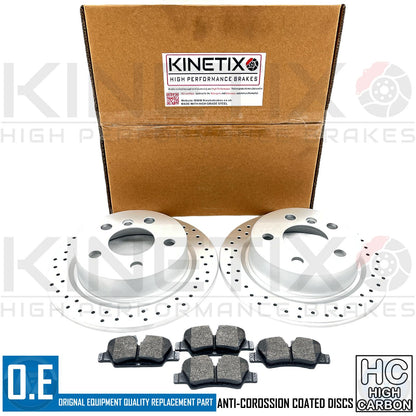 FOR MINI COOPER SD F54 REAR CROSS DRILLED BRAKE DISCS PADS SENSOR 259mm
